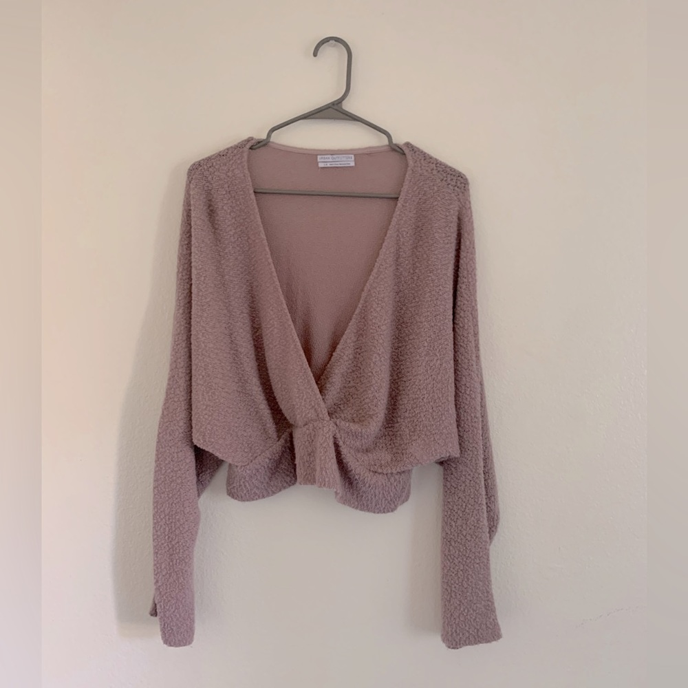 Urban Outfitters, Light Pink V-neck sweater, Size Large